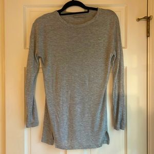 Grey Vince. long sleeve cotton tee